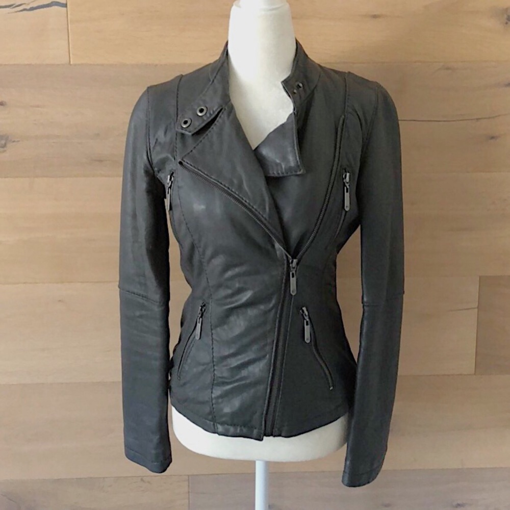 MICHAEL Michael Kors Leather Moto Jacket